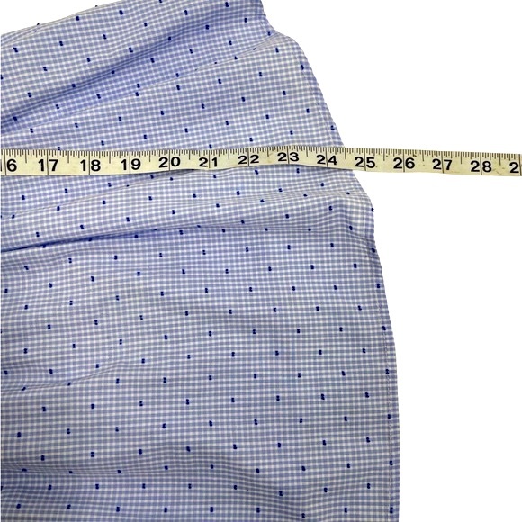 Melissa Paige Gingham Print Off Shoulder Top Blue White Size Petite Large - Picture 15 of 17